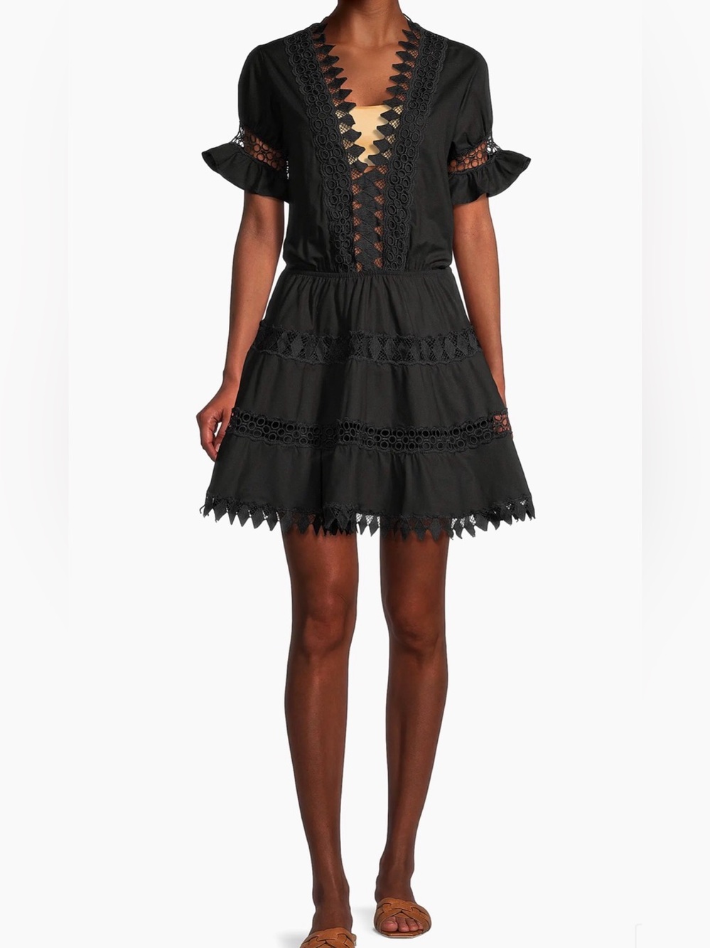 Peixoto Ora Embroidered Mini Dress